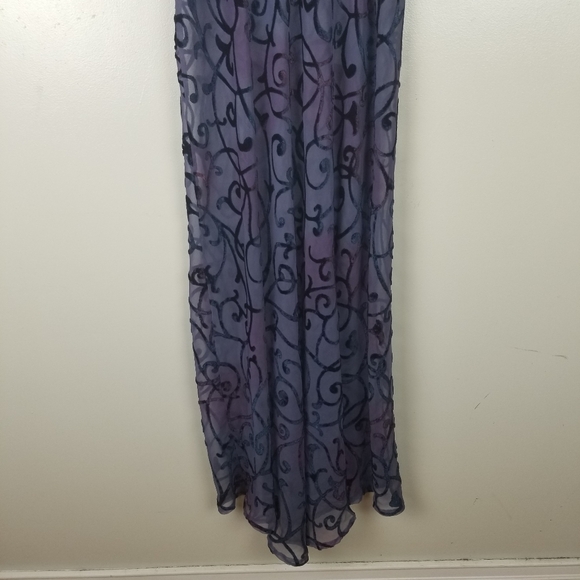 VINTAGE VICTORIA’S SECRET Ombré Y2K Mesh See Through Slip Dress Lingerie Velvet - Picture 13 of 13